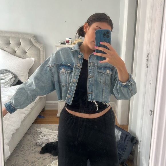 Zara cropped denim jacket - Picture 4 of 4